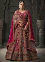 Premium Lycra Velvet Multi Colour Bridal Wear Zarkan Work Lehenga Choli